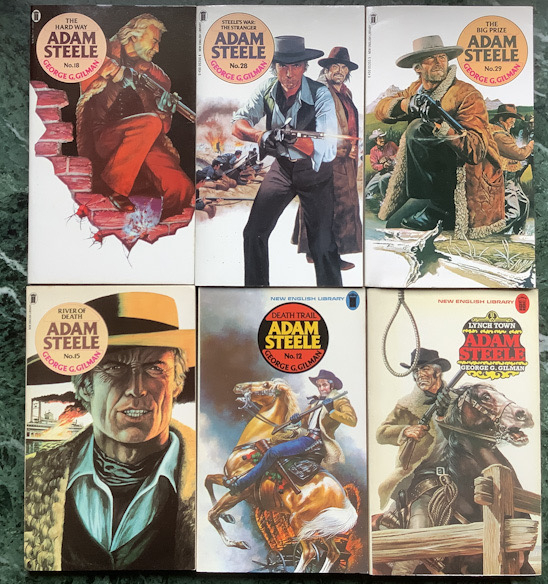 1970-80s British 1st Edition Adam Steele Western Paperback books